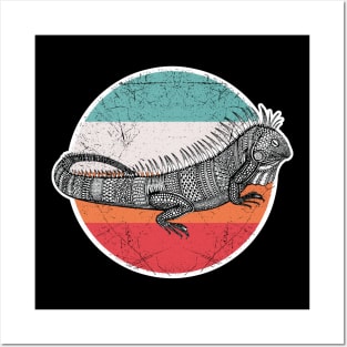 Vintage Retro Iguana Posters and Art